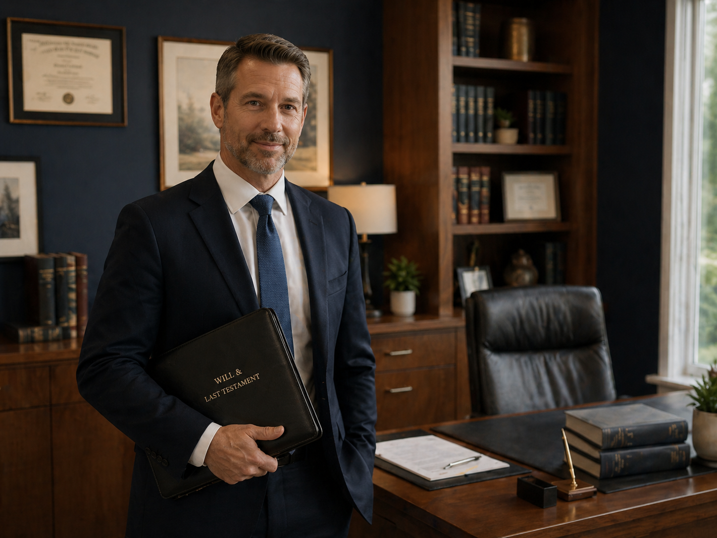 Male lawyer ready for action